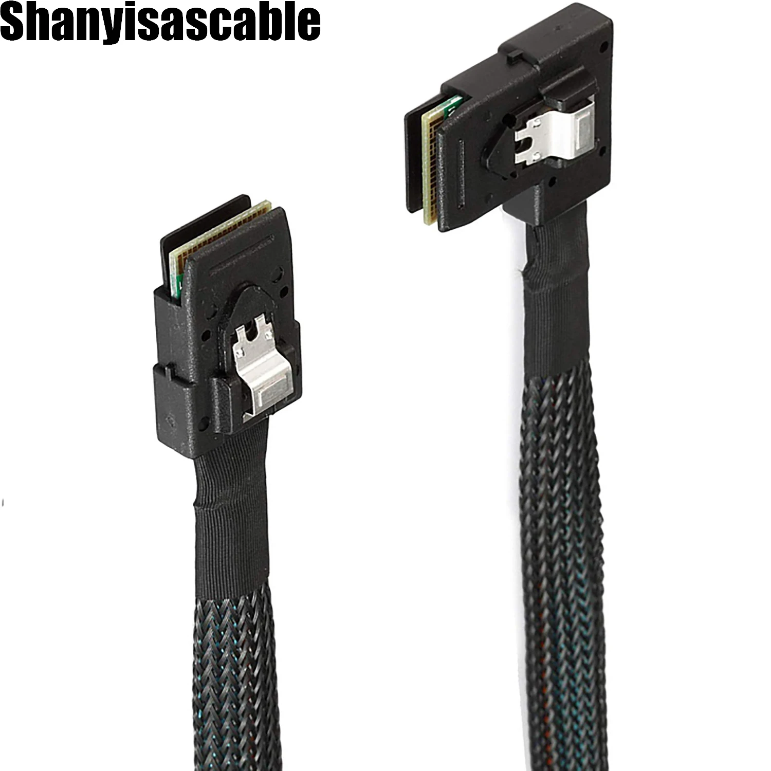 

1.MM Internal Mini SAS 36pin SFF-8087 to left Angle SFF-8087 Cord Server high-speed connection cable
