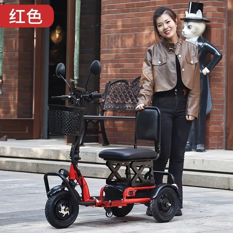 Folding Elderly Transportation Tricycle e-scooter 350W Motor 48V25AH Lithium Battery