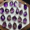 Unit One Piece 925 Silver Buckle With Hot Selling Natural Super Seven Quartz Crystal Faceted Free Form Pendant 5