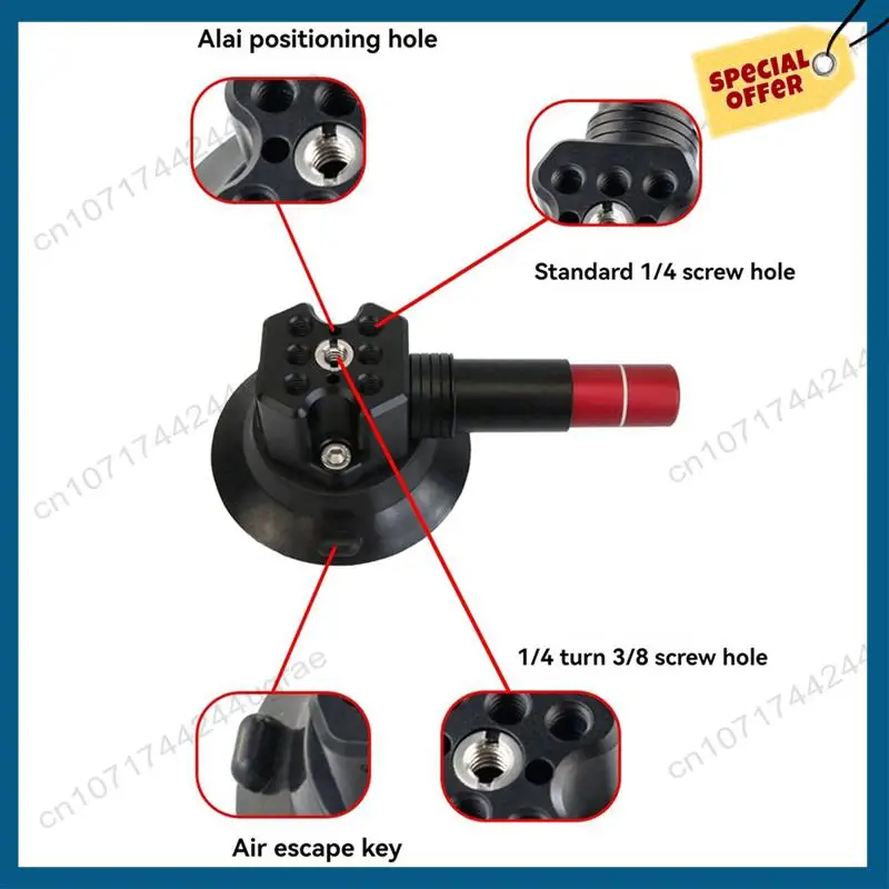 -A15I 2Pcs 3 인치 자동차 사진 흡입 컵 1인칭 관점 자동차 마운트 Gopro 액세서리에 적합 블랙