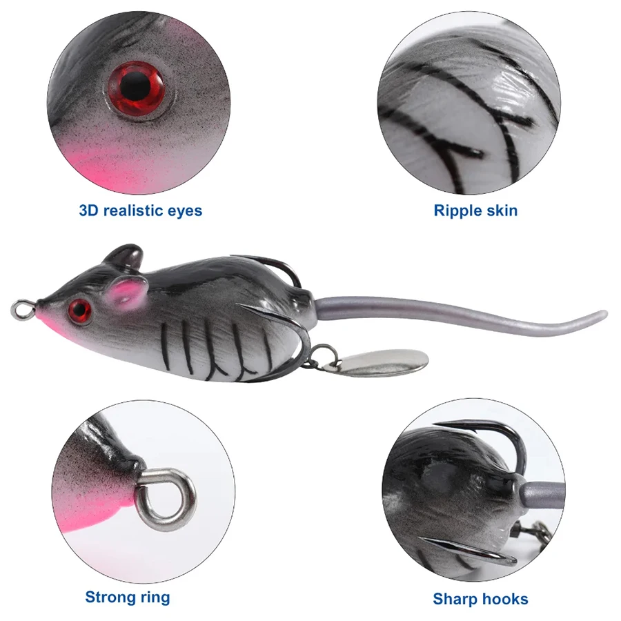 1pcs ε巯 öƽ 콺  Ʃ   Ŭ ΰ ̳ 콺 Swimbait ũ̽ ÷  ̳ Topwater