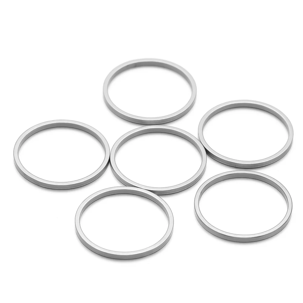 20/50pcs Diy 쥬얼리 결과에 대 한 스테인레스 스틸 골드 도금 라운드 원형 매력 펜 던 트 귀걸이 목걸이 재료 만들기