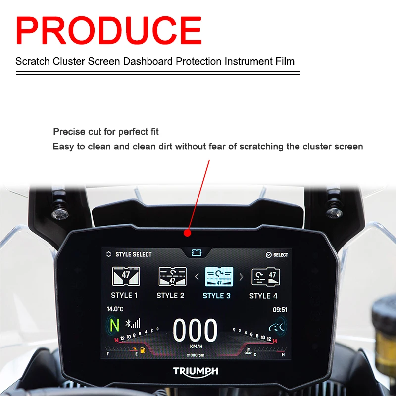 Fit For Tiger 900 RALLY PRO For Tiger900 GT Motorcycles Scratch Cluster Screen Dashboard Protection Instrument Film motorcycle screen protector