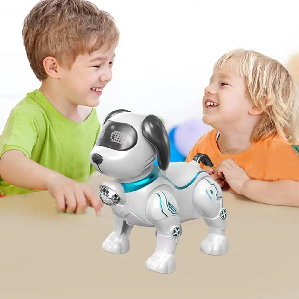 Intelligent Music Robot Dog Simulated Walking Light Sound Music Children's Educational Crawling, Singing Kids Gift image 4