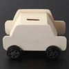 Wooden Car Shaped Coin Bank Kids Diy Crafts Money Box Educational Toy Gift Practical Creative Ability Development Wooden Saving 1