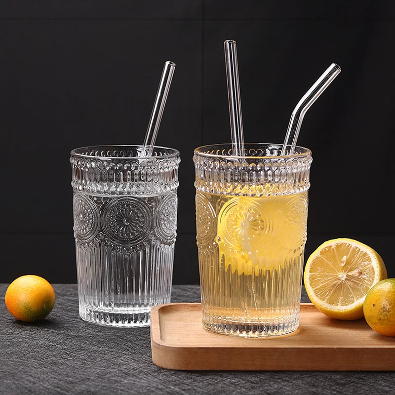 8Pcs Glass Straws Reusable Drinking Straw Set 8 Inch Tube Glasses Clear  Glass Drink Straws for Smoothie Cocktail Bar Accessories - AliExpress