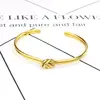 Wholesale Jewelry-- titanium steel 2 line Knot Bangle for Women Europe Fashon 2 Gold Color 3