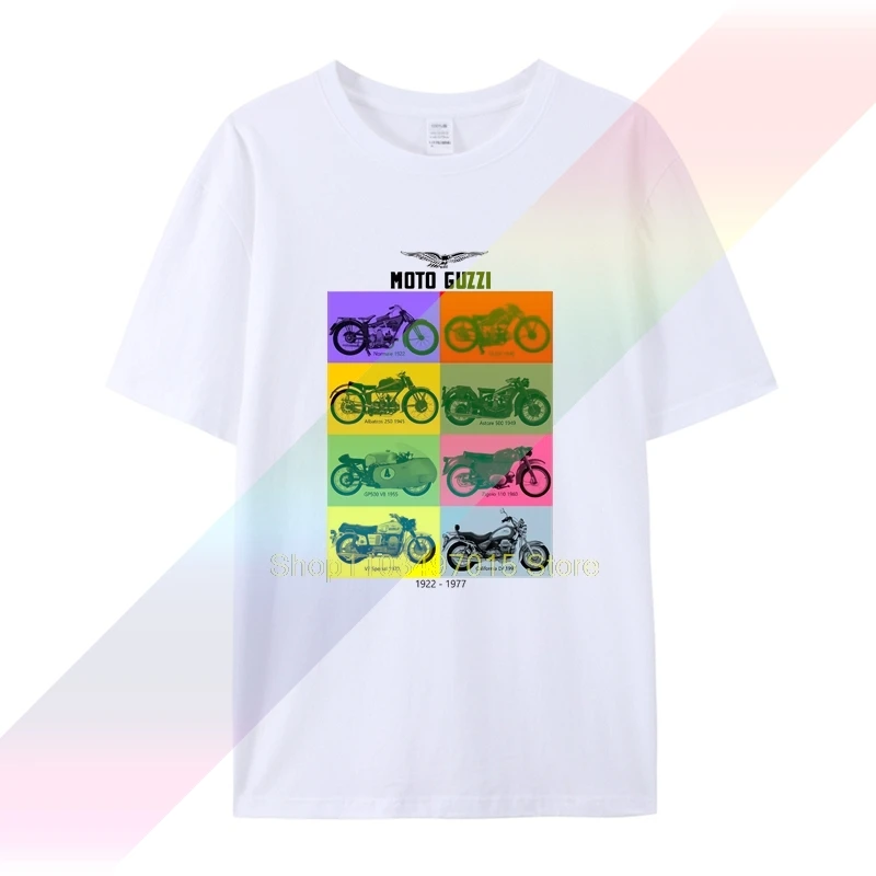 Moto Guzzi Moto Biker Da 1921 A 1999 T-Shirt Collage A Colori Da S A 5Xl