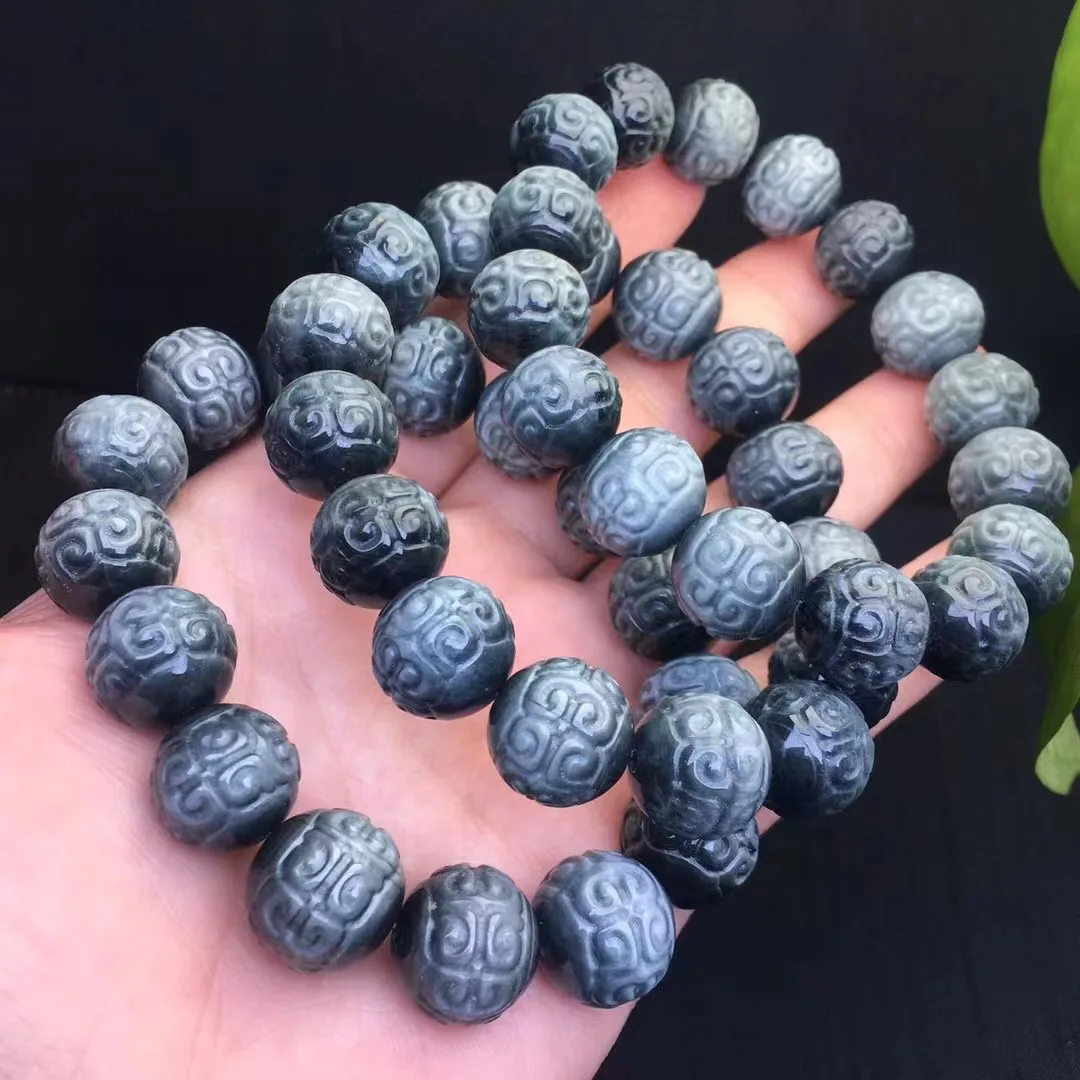 

Единица один, браслет 14 мм, индивидуальная стоимость, натуральный орлиный глаз, браслет из бусин, модный браслет для ювелирных изделий, подарок