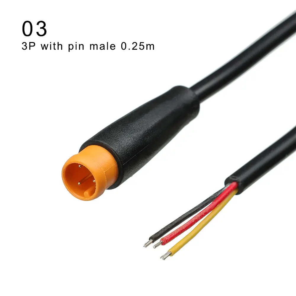9mm Basis Stecker 2/3/4/5/6Pin Kabel Wasserdichten Stecker Für Ebike Bafang Display Pin optional Kabel Ebike Zubehör – Detail 9