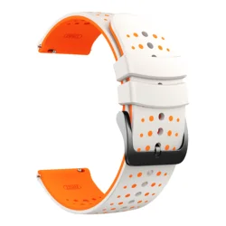 22mm Sports Bracelet Strap for Garmin Forerunner & Venu Series (Ivory Orange)