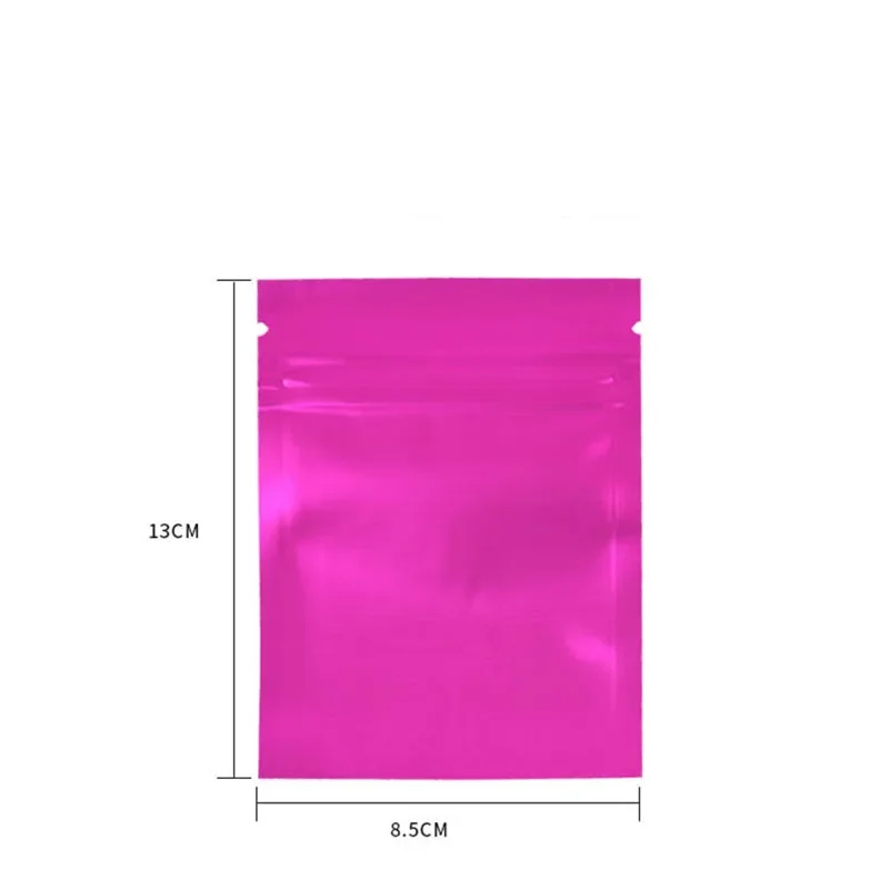 Zipper Bag Front Clear Window Sealed Storage Flat Bottom Aluminum Foil Zip Lock Packing Thick Matte Color moisture-proof Bags