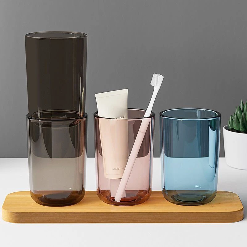 Nordisk stil tandborstglasmugg, transparent mugg för badrum_voghion.com