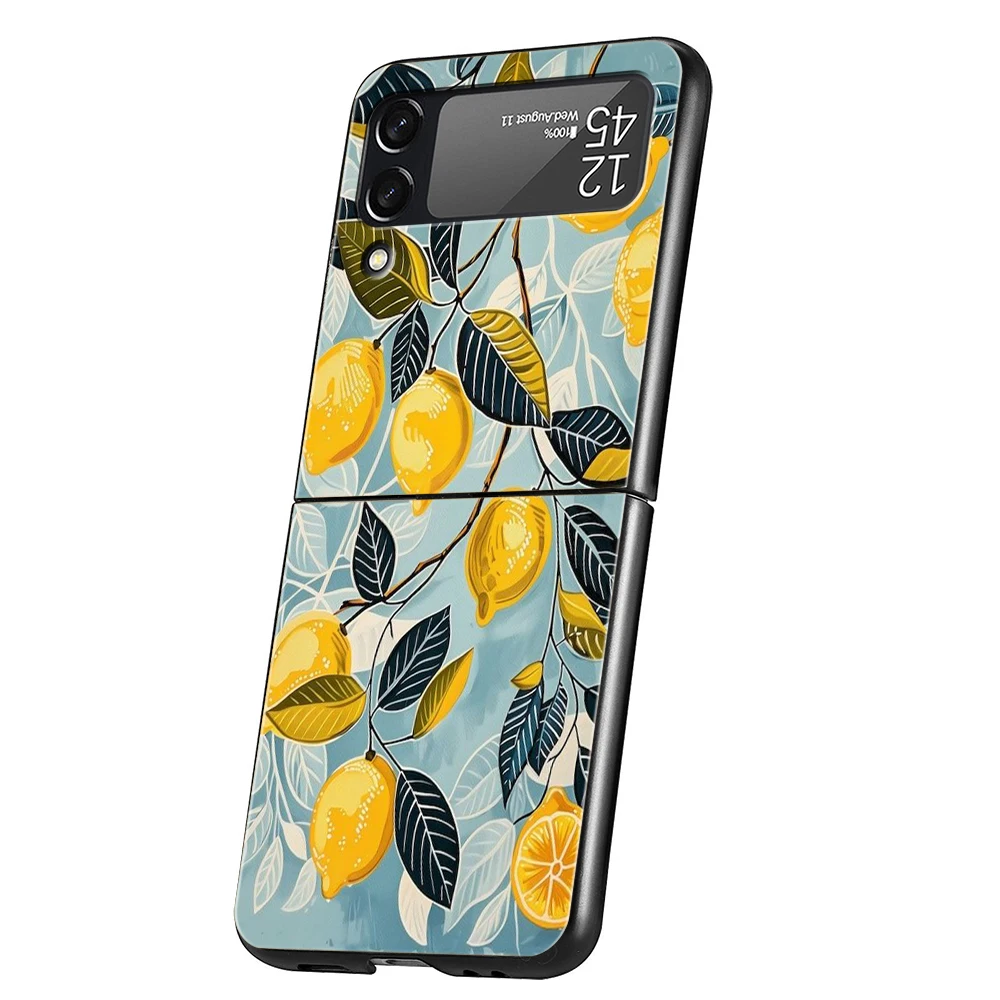 Luxury Retro Fruit Lemon Folding Phone Case - Hard PC Cover