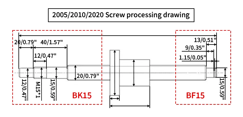 SFU1204 Kugelumlaufspindel HGR Linearführungsschienen-Kit Komplette Länge 150 mm-1150 mm Flansch Vierkantschieber BKBF DSG12H XB-Kupplung CNC-Teile – Detail 6