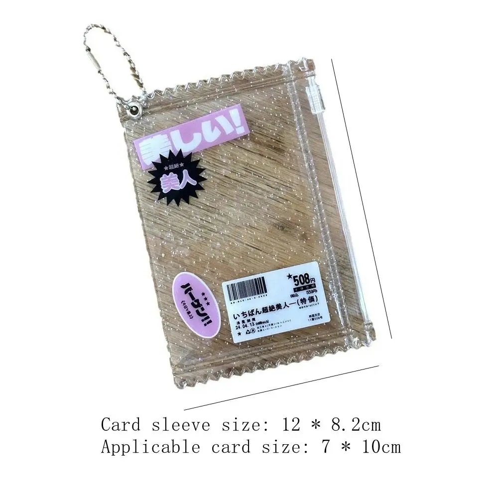 INS Transparent Shiny Candy Bag PVC Transparent Candy Bag Card Sleeves Cute Creative Card Holder Badge
