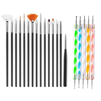 15/20-Piece Nail Art Brush Set 1