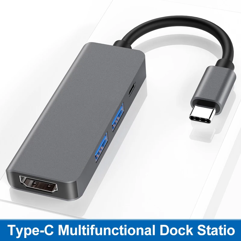 Tipo C Para Vga Rj45 Gigabit Ethernet 4k Hdmi Compat vel Com Usb3 0 tipo-c-para-vga-rj45-gigabit-ethernet-4k-hdmi-compat-vel-com-usb3-0
