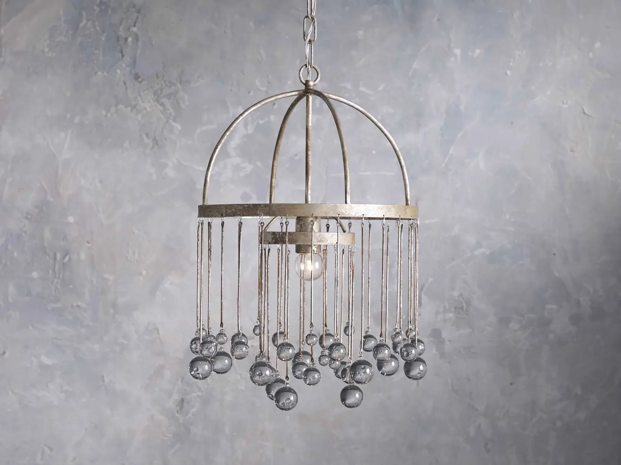 Modern Iron Retro Lantern Tears Creative Crystal Antique Bedlight Corridor Pendant Light