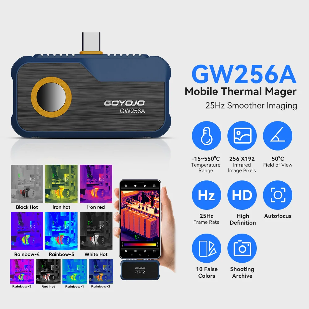 GW256A 203U-i 256*192 Android Type-C Thermal Imager 25Hz Mobile