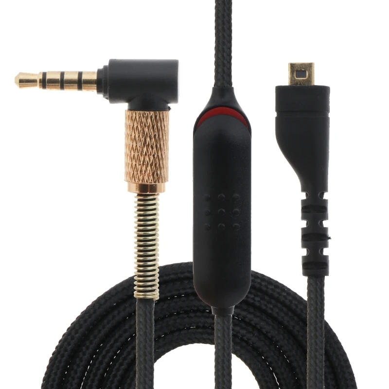 

Cable for Arctis 3 5 7 Headphone Stereo Cord Cables Gold-plated Plug Cable with Mute Button Cord