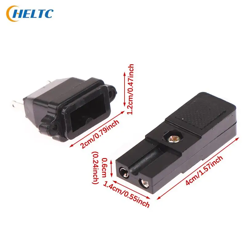 

1pc Or 1set Two-wire Electric Screwdriver Plug 2-core Power Socket DC Power Plug Connector 2 Pins Black Small Two-wire Plug