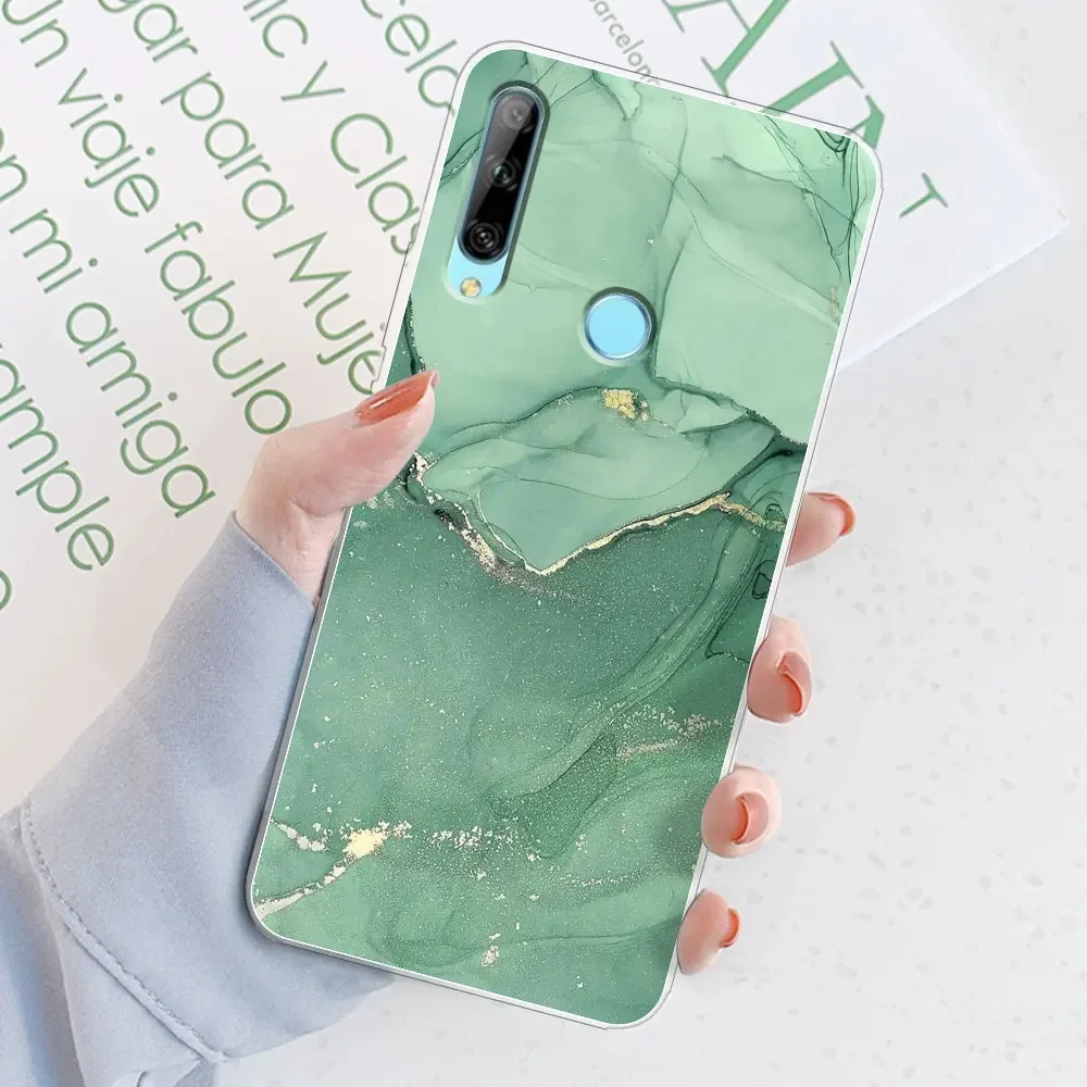 Elegant Watercolor Marble Transparent Silicone Bumper Case