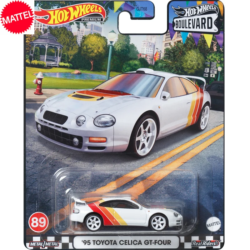 

Mattel Hot Wheels бульвар Премиум 18 95 TOYOTA CELICA GT-FOUR Car 1/64 литая фотография для мальчиков подарок GJT68