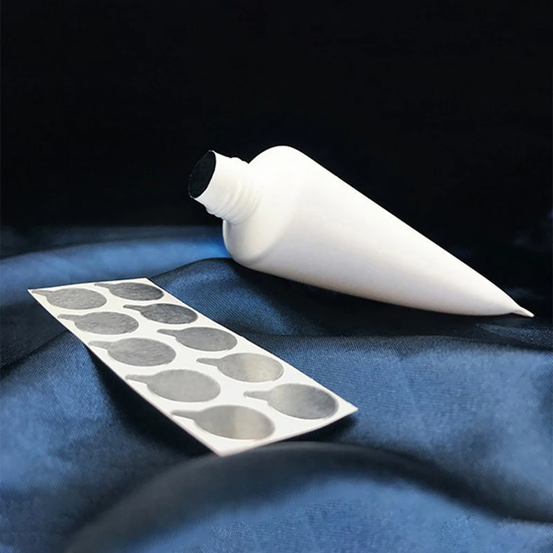 2Sheets Aluminium Foil Sealing Stickers with Handle for Cosmetics Bottle Chemical Tube Toothpaste Hose Mouth Seals Multiple Size