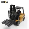1:10 Huina 1577 8-channel Remote Control Forklift Excavator Alloy Version 2.4G Wireless Large Remote Control Engineering Car Toy 1