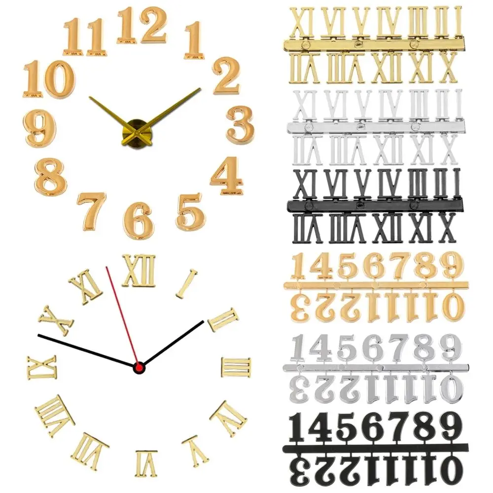 Clock Arabic Number Decoration Gadget Quartz Clock Numerals Accessories Replacement Clock Parts Digital Repair Tools wooden alarm clock creative bedside mute simple bedroom solid wood clock office clock decoration