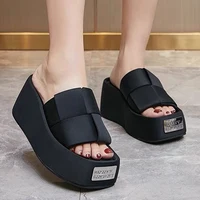 Women Summer Slippers Platform Metal Decoration Sandals Garden Shoes High Quality Slids Trend Comfortable Casual Outdoor Sandals 1