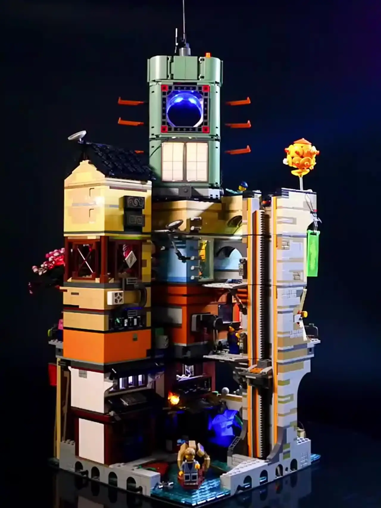 小物 Liela shop With LED lights For City Gardens Ninja Movie Series Building