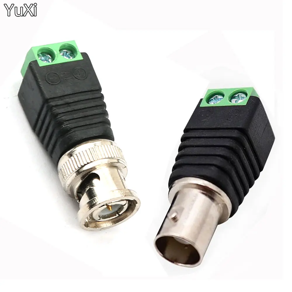 

1 pair BNC Q9 Male Female Screw Plug Socket Connectors Connector Adapter Terminal Surveillance Camera UTP Balun Audio Video CCTV