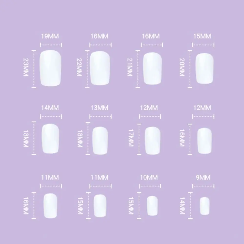 Manicure DIY Full Cover Medium Length Fake Nails Wearable French