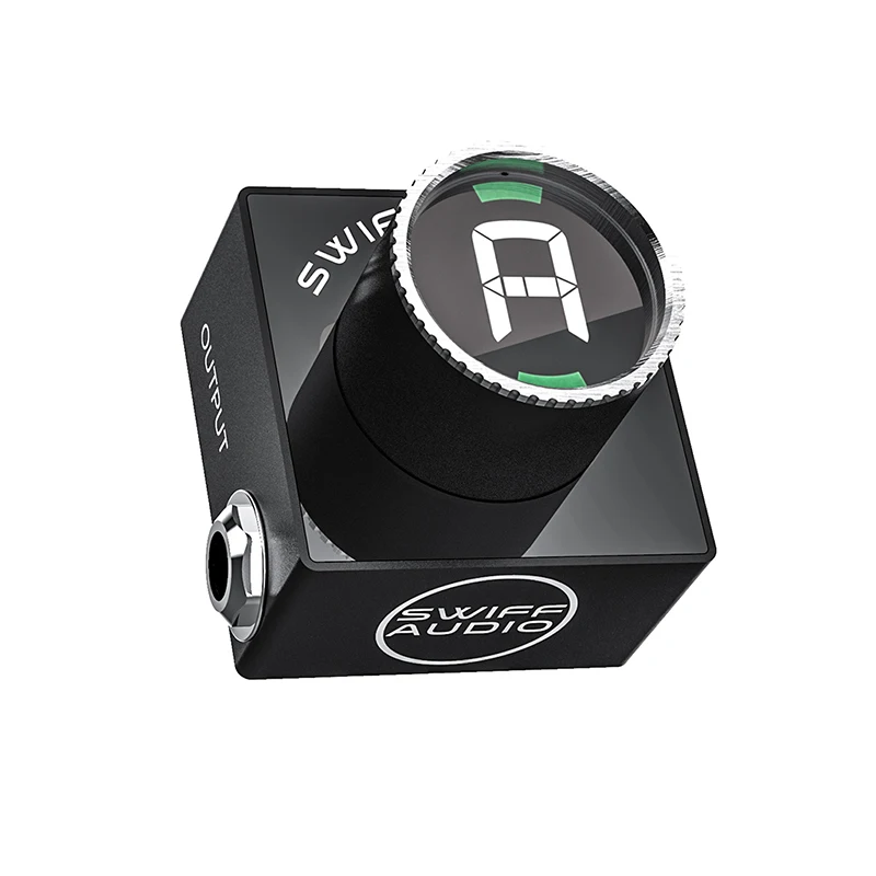 SWIFF C10 Pedal Tuner kromatik gitar bas dilsiz Tuning i in HD LED ekran ayarlanabilir A4 aral de eri 430 449Hz gitar aksesuar