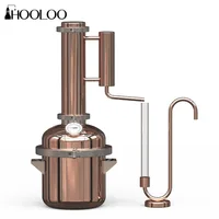 HOOLOO 8L ทองแดง Distiller น้ํามันหอมระเหย Hydrosol Still Home Distiller ไฟโดยตรง Hea อุปกรณ์ DIY จากสมุนไพรพืชและดอกไม้ 1