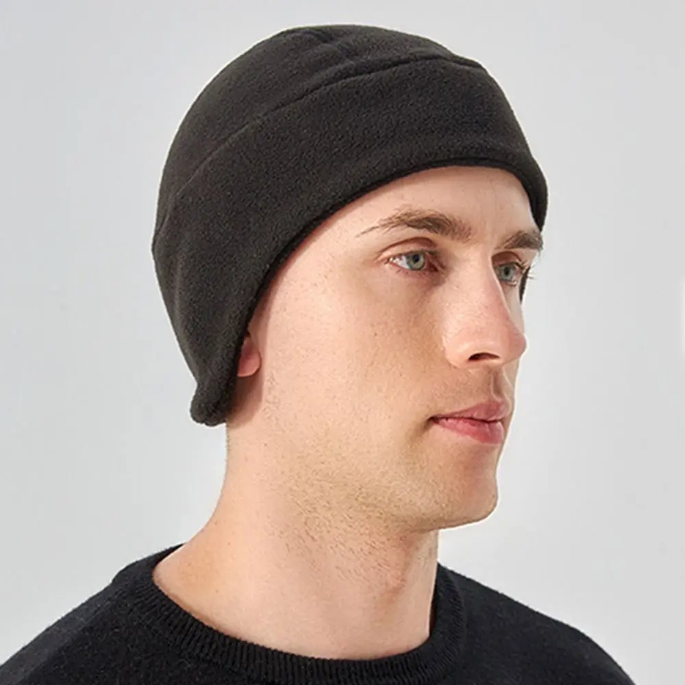 Winter Polar Fleece Mütze Warme Slouchy Laufmütze Weiche Thermo-Skimütze für Männer und Frauen – Detail 5