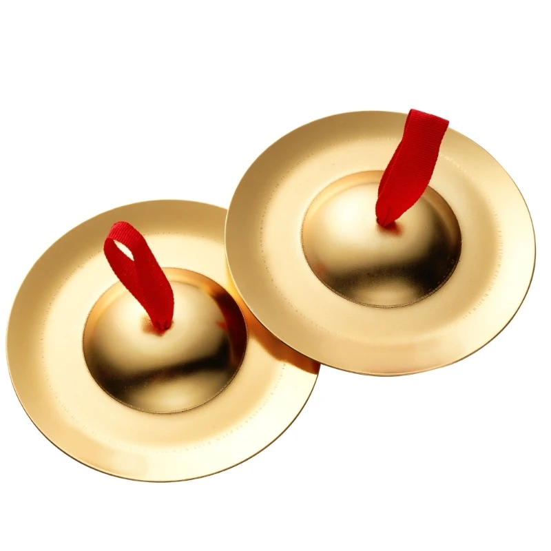 Tibetan Cymbals Finger Cymbals 1 Pair Mini Small Kid Children Copper Hand Cymbals Gongs Band Rhythm Musical Percussion Instrument Children Handmade Toy