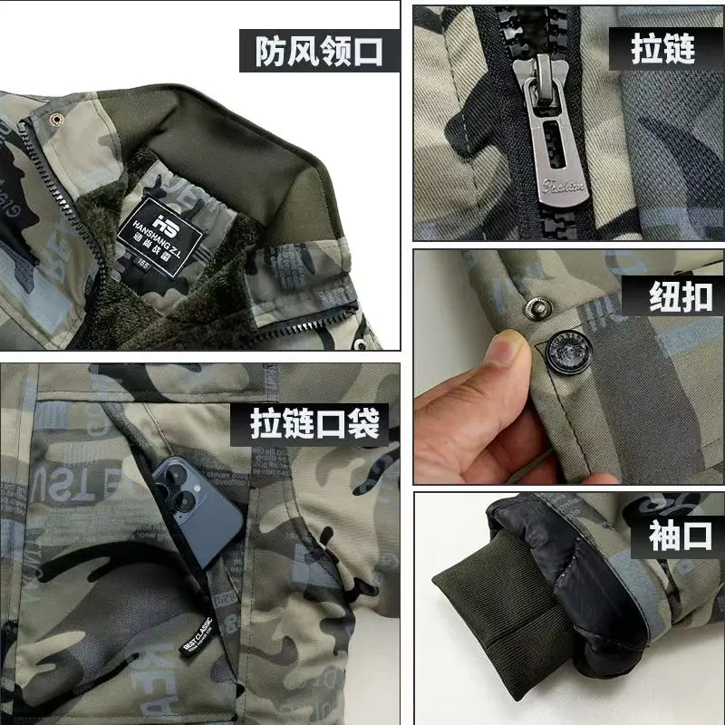 Camouflage Down Parkas Jackets Men's Parka Hooded Coat Male Fur Collar Parkas Winter Jacket Men Military Cotton Overcoat down jacket cotton jacket parka coat parkas coat