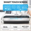 Home Vacuum Packaging Machine Dry & Wet Food Packaging Sealer Snack Fruit Meat Degasser Kitchen Vacuum Sealer with Storage Bags 6