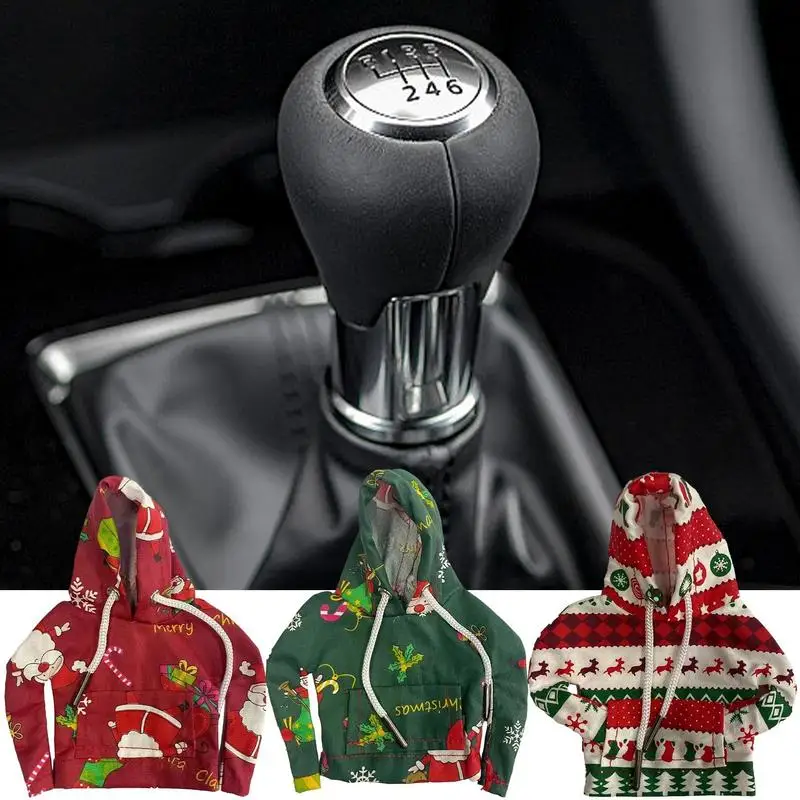 

Hoodie Car Gear Shift Cover Merry Christmas Sweatshirt Change Lever Cover auto Gear Shift Protection for autovehicles SUVs truck