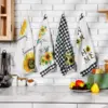 4-pack sunflower napkins, 40 * 60cm flat and stain resistant, suitable for dining and kitchen use 6