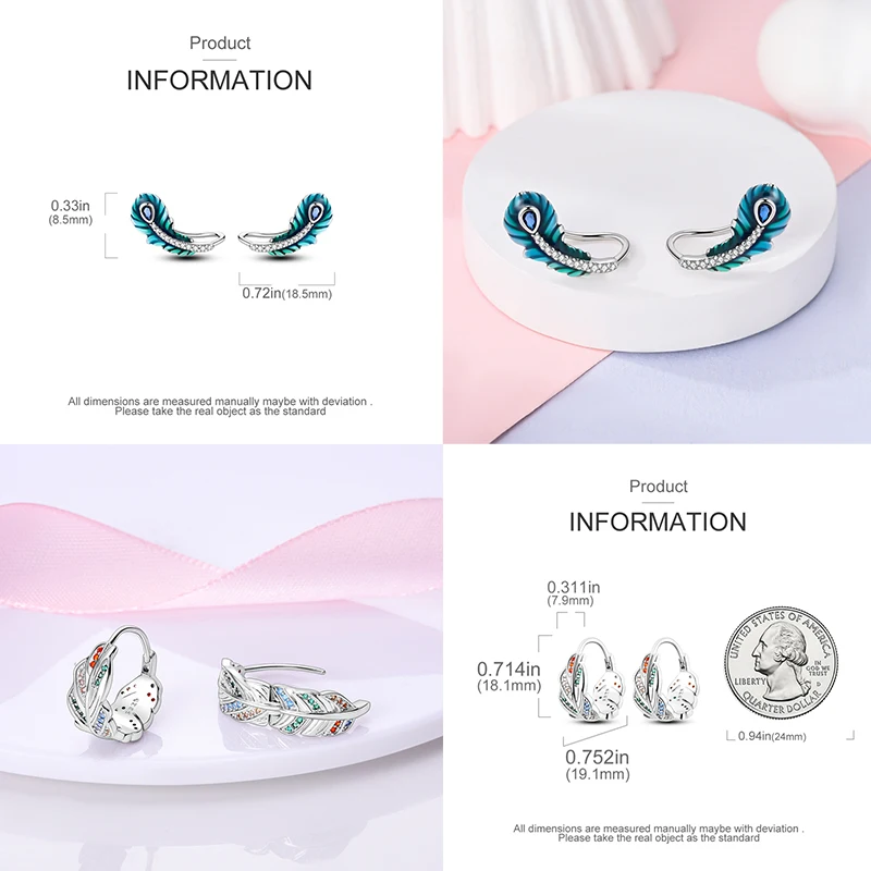 925 Sterling Silver Hoop Earrings Butterfly Pink Purple Romantic Flower Women Earrings For Birthday Engagement Gift silver hoop earrings,silver earrings,hoop earrings,womens earrings