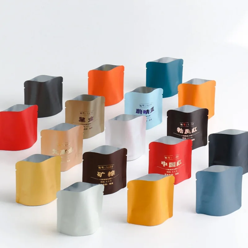 

50Pcs/Lot Aluminum Foil Tea Packaging Bag Heat-sealed Food Bags Separate Storage 8*8cm