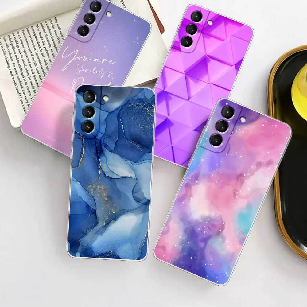 Clear Soft Silicone Phone Cover for Samsung Galaxy S21 Series