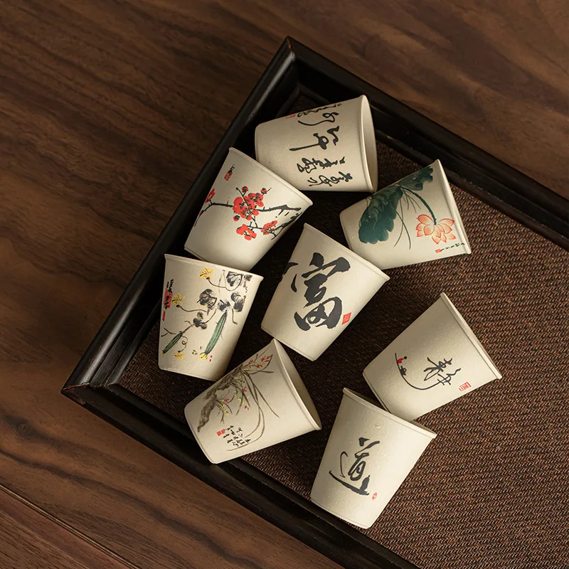 INS جديد الخشنة السيراميك فنجان الشاي الصينية عالي...