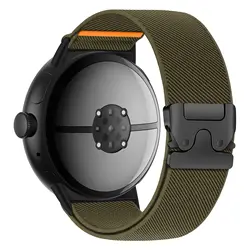 Nylon Sport Elastic Parachute Bracelet Band for Smartwatch - 41mm/45mm Strap Accessories (Army green)