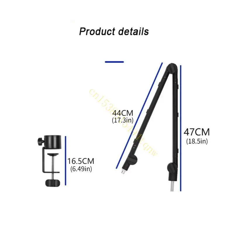 99cm 도달 범위와 데스크 마운트 45BD를 제공하는 경량 접이식 사운드 붐 암