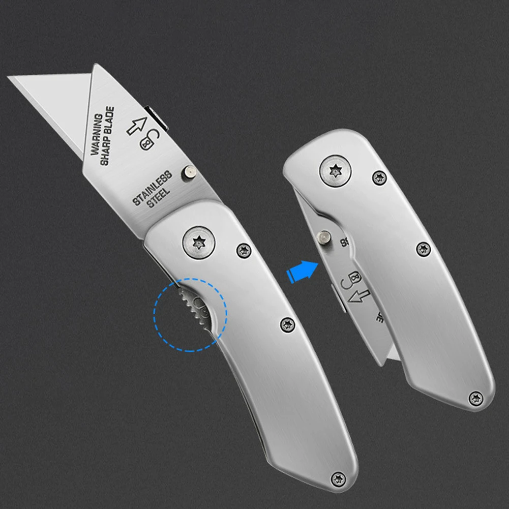 

Heavy-duty all-steel thickened wallpaper knife disassembling express tool knife cutting paper knife stainless steel art knife